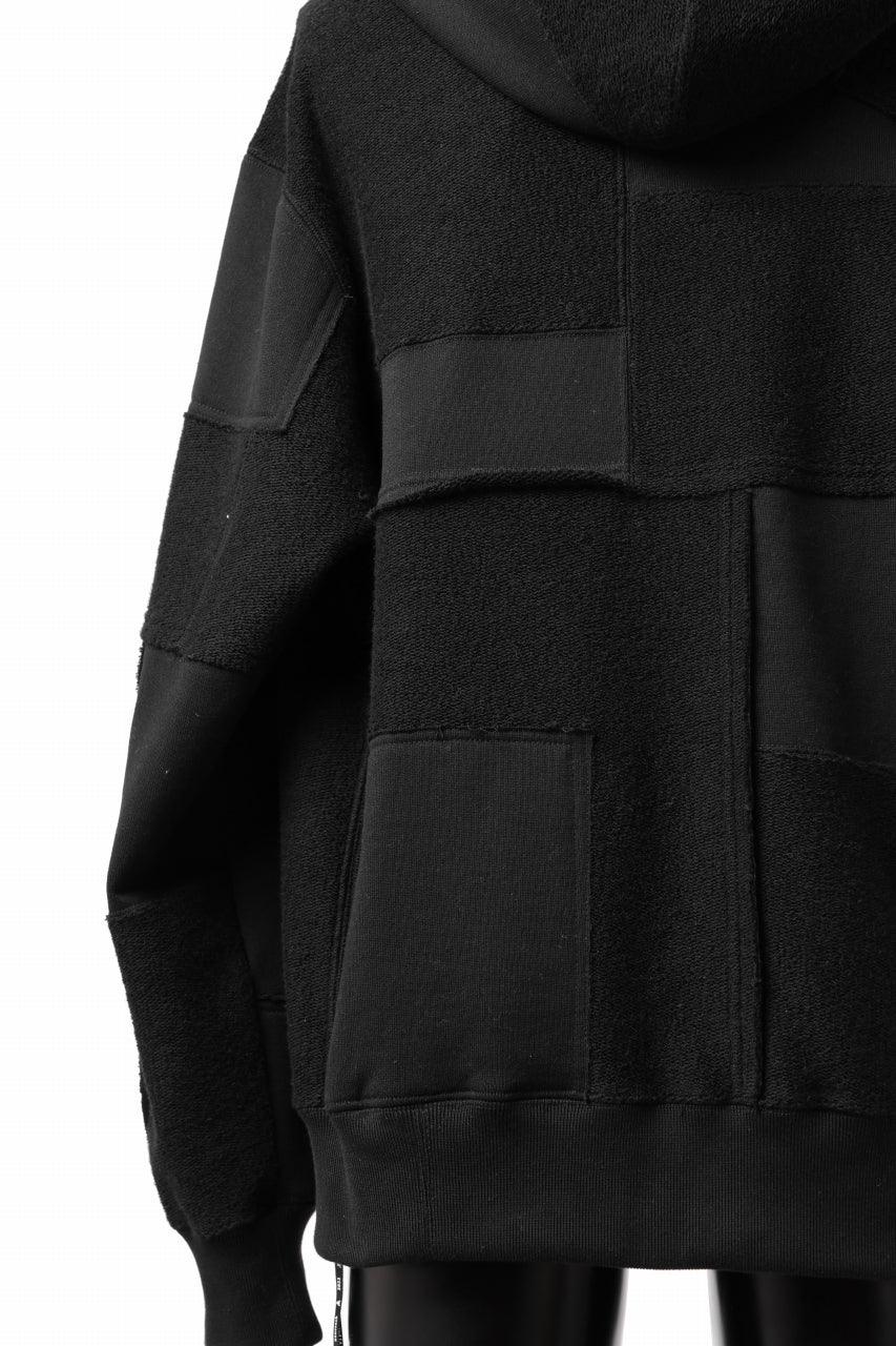 Load image into Gallery viewer, mastermind JAPAN SWEAT HOODIE / SWITCH PATCHWORK (BLACK)