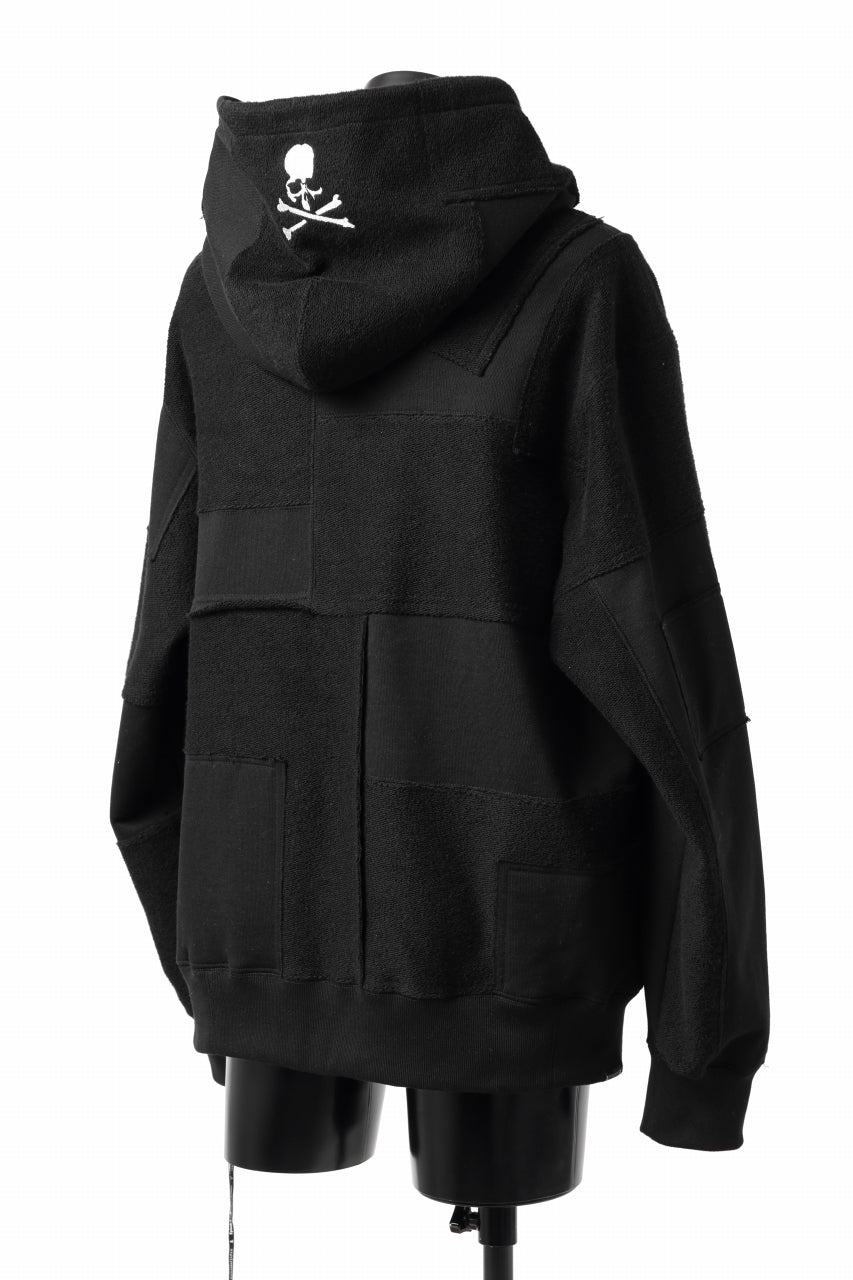 Load image into Gallery viewer, mastermind JAPAN SWEAT HOODIE / SWITCH PATCHWORK (BLACK)