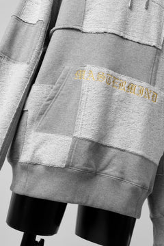 画像をギャラリービューアに読み込む, mastermind JAPAN SWEAT HOODIE / SWITCH PATCHWORK (TOP GRAY)