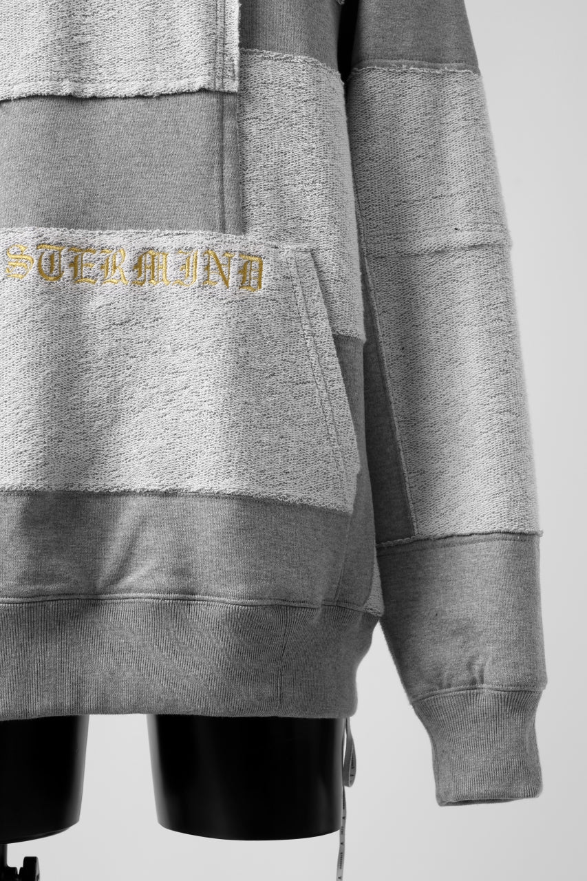 画像をギャラリービューアに読み込む, mastermind JAPAN SWEAT HOODIE / SWITCH PATCHWORK (TOP GRAY)