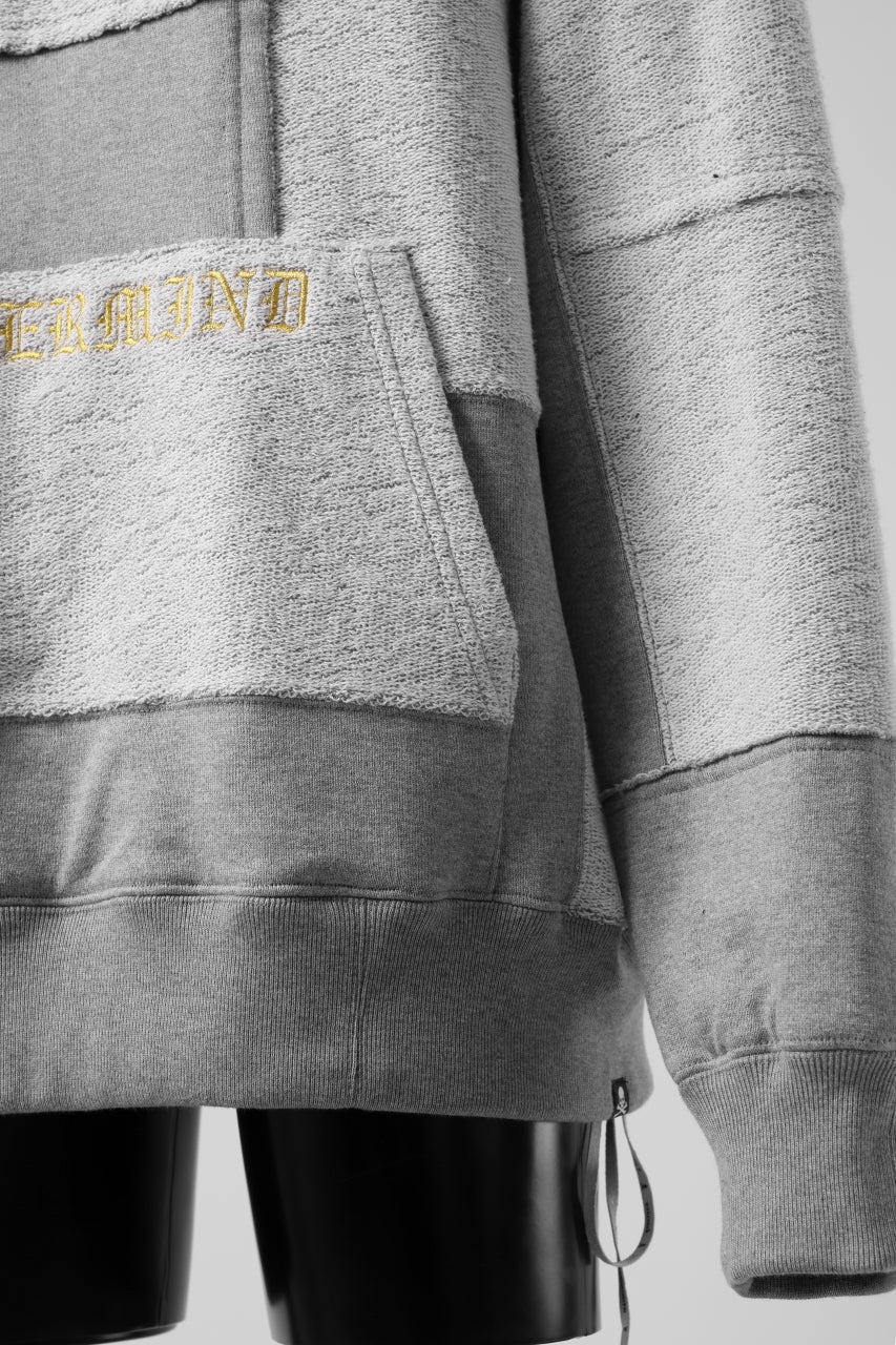 画像をギャラリービューアに読み込む, mastermind JAPAN SWEAT HOODIE / SWITCH PATCHWORK (TOP GRAY)