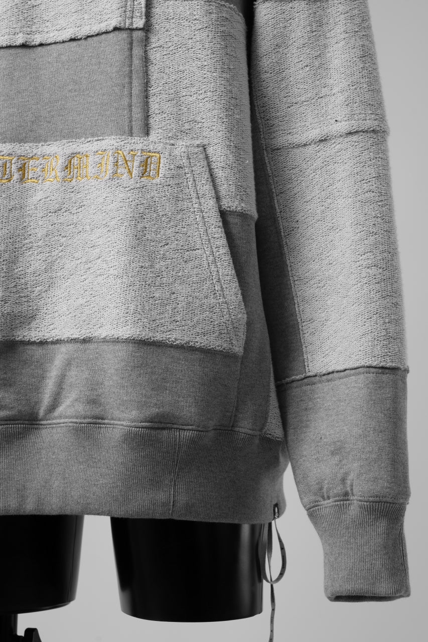 画像をギャラリービューアに読み込む, mastermind JAPAN SWEAT HOODIE / SWITCH PATCHWORK (TOP GRAY)