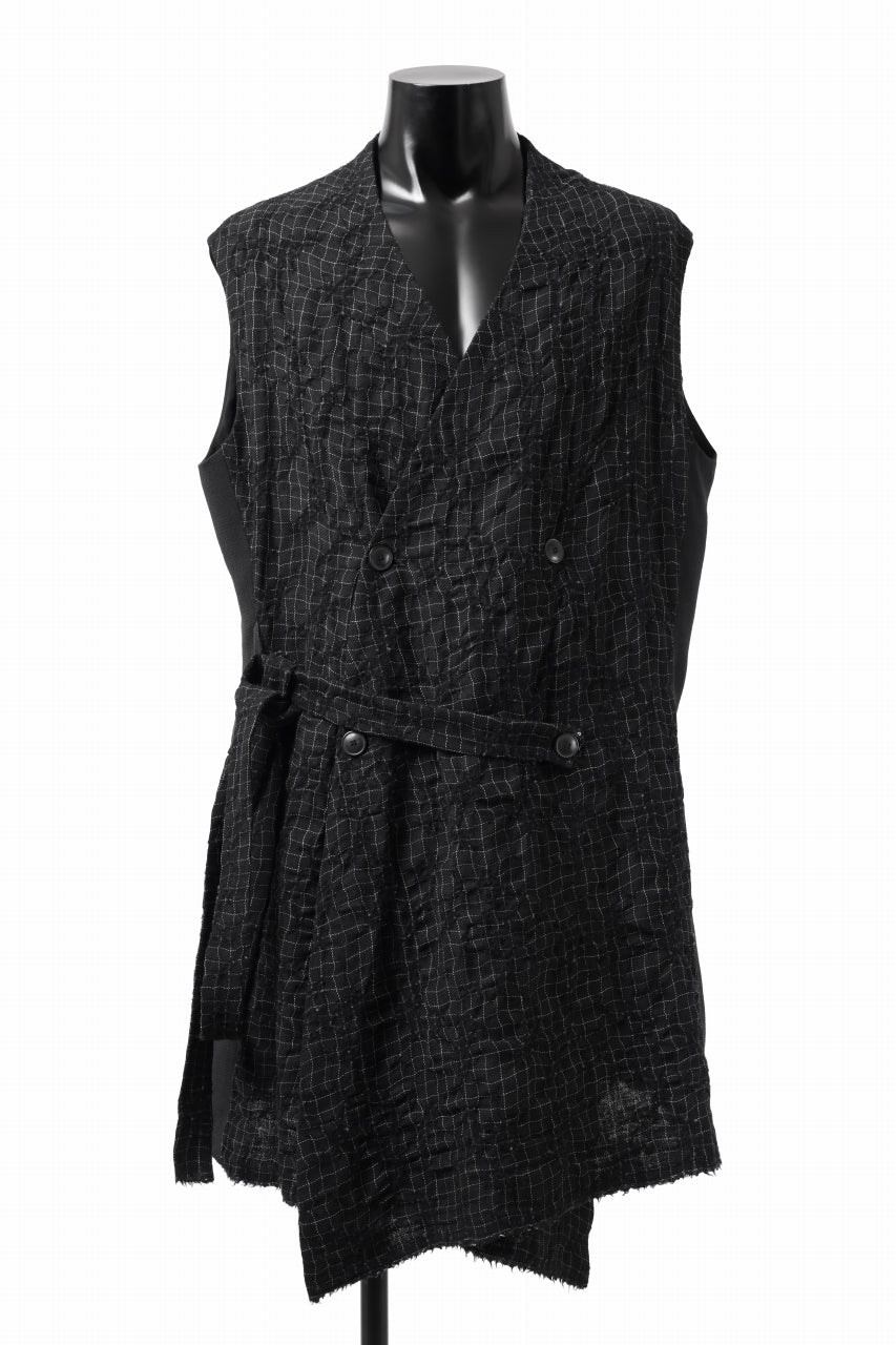 画像をギャラリービューアに読み込む, SOSNOVSKA CHECKER FRONT VEST (CHECK x BLACK)