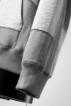 画像をギャラリービューアに読み込む, mastermind JAPAN SWEAT HOODIE / SWITCH PATCHWORK (TOP GRAY)