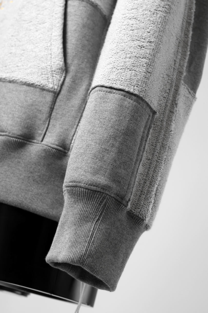 画像をギャラリービューアに読み込む, mastermind JAPAN SWEAT HOODIE / SWITCH PATCHWORK (TOP GRAY)