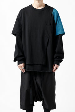 Load image into Gallery viewer, FACETASM LAYERED LONG TEE (BLACK)