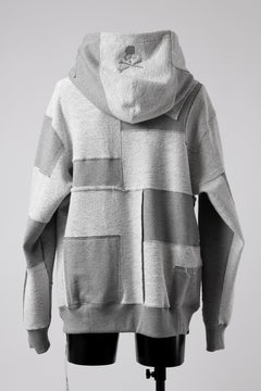 画像をギャラリービューアに読み込む, mastermind JAPAN SWEAT HOODIE / SWITCH PATCHWORK (TOP GRAY)