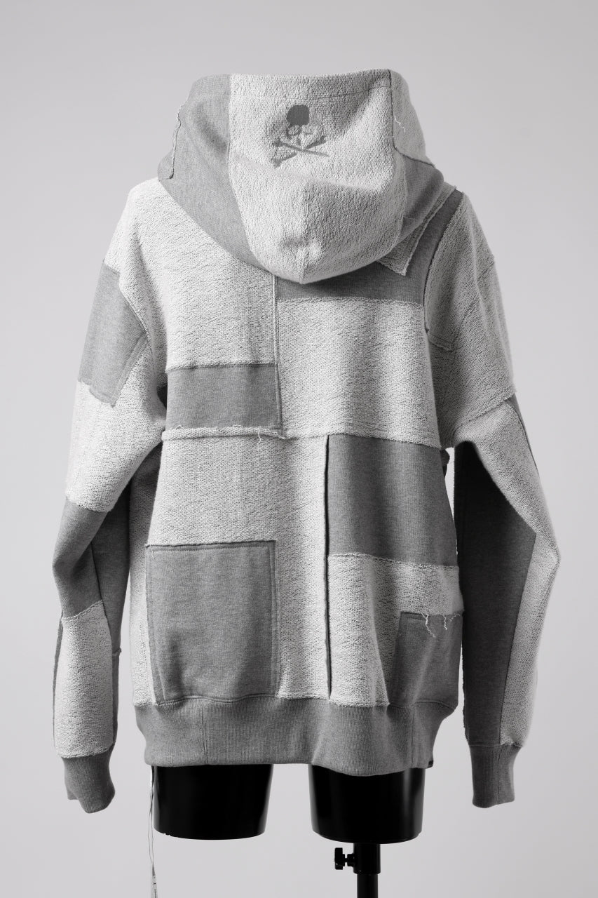 画像をギャラリービューアに読み込む, mastermind JAPAN SWEAT HOODIE / SWITCH PATCHWORK (TOP GRAY)