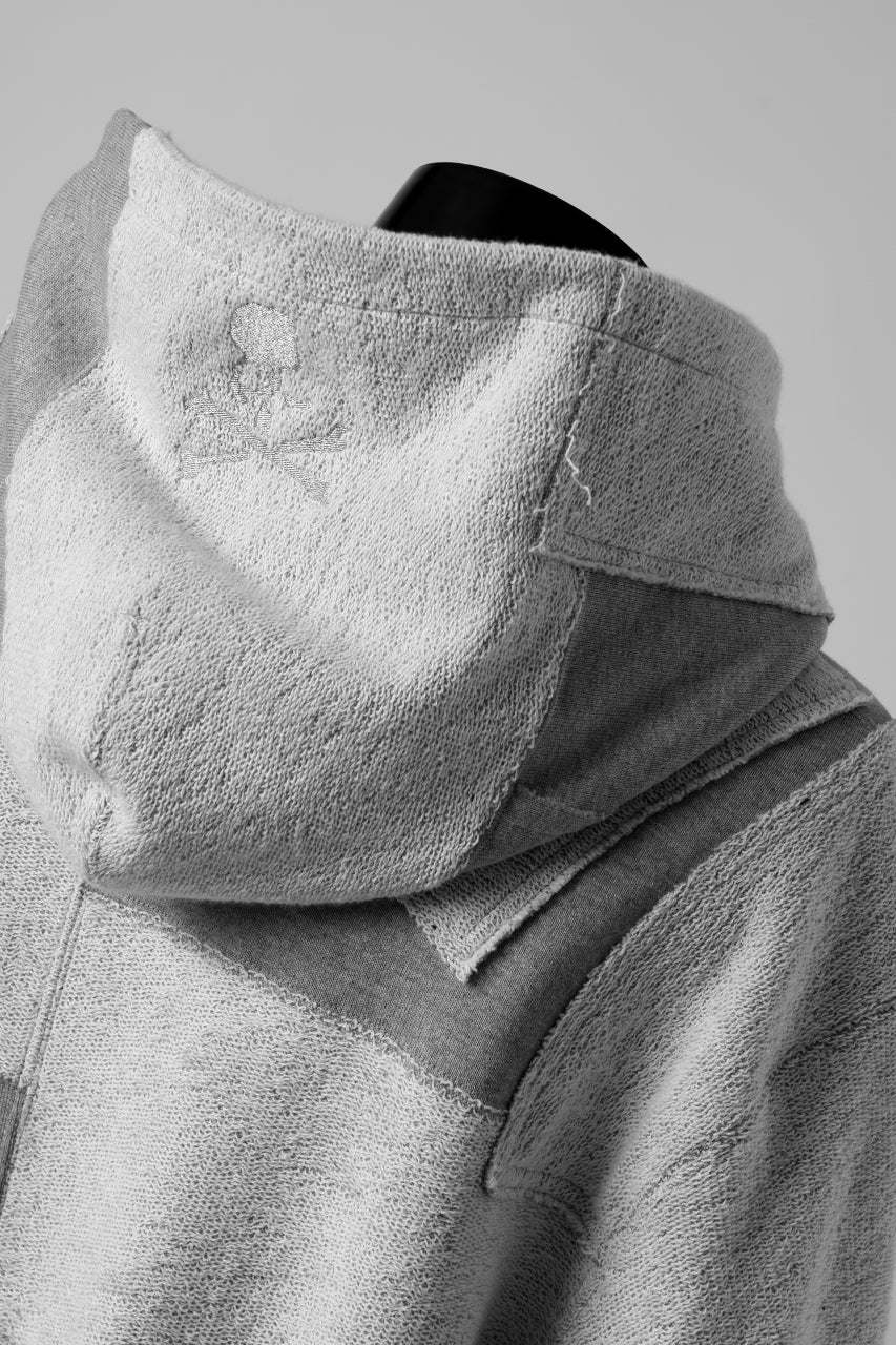 画像をギャラリービューアに読み込む, mastermind JAPAN SWEAT HOODIE / SWITCH PATCHWORK (TOP GRAY)