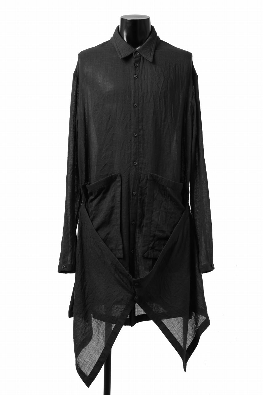 画像をギャラリービューアに読み込む, SOSNOVSKA SAGGING FRONT SHIRT (BLACK)