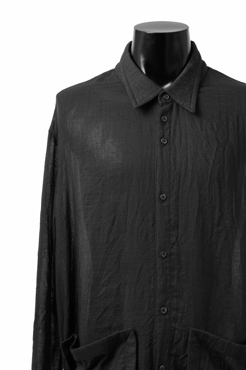 画像をギャラリービューアに読み込む, SOSNOVSKA SAGGING FRONT SHIRT (BLACK)