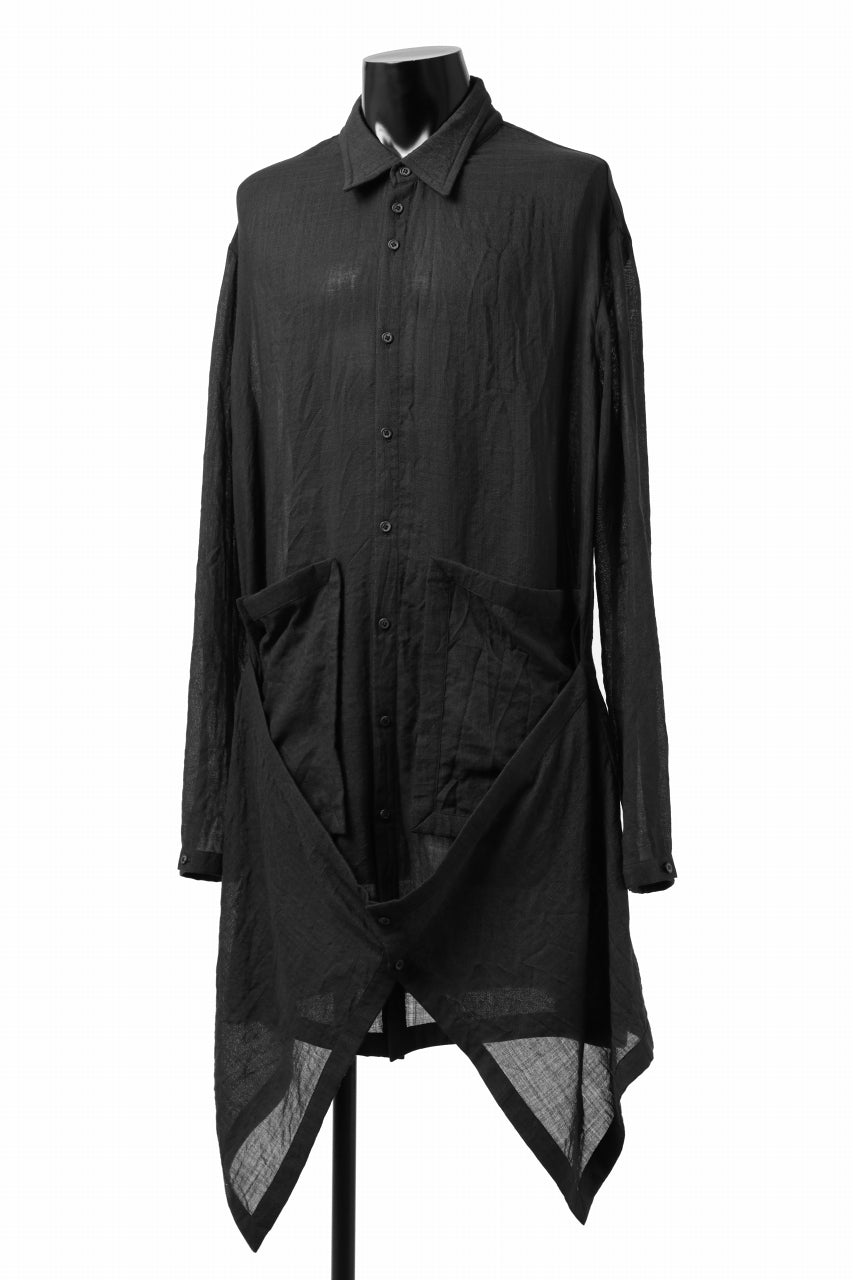 画像をギャラリービューアに読み込む, SOSNOVSKA SAGGING FRONT SHIRT (BLACK)