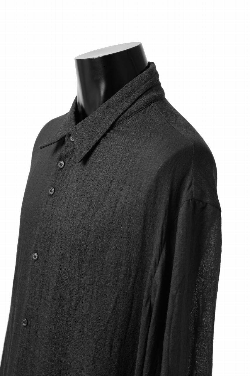 画像をギャラリービューアに読み込む, SOSNOVSKA SAGGING FRONT SHIRT (BLACK)