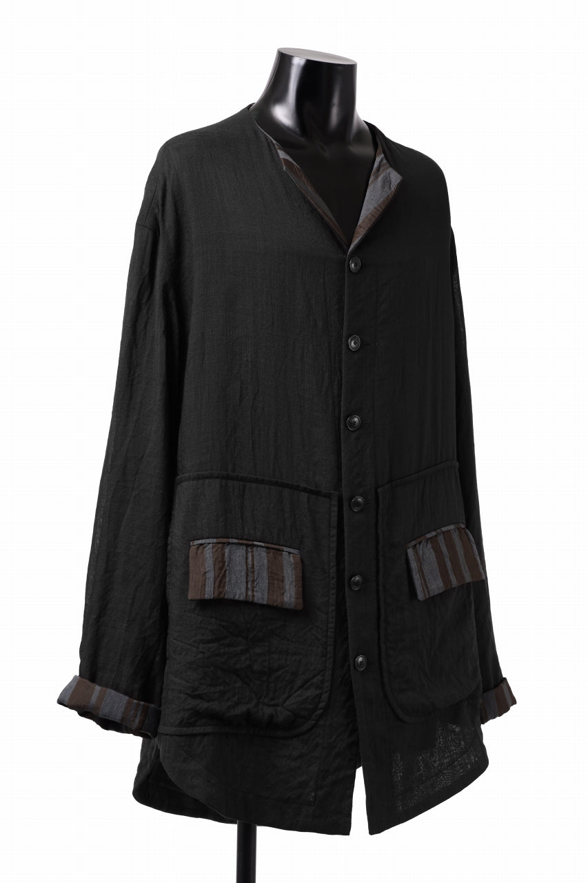 画像をギャラリービューアに読み込む, SOSNOVSKA CRAWLED OUT LINING BLAZER (BLACK)