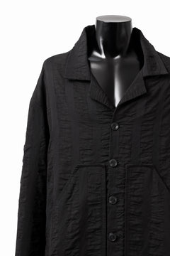 画像をギャラリービューアに読み込む, SOSNOVSKA SQUEEZED STRIPE COAT (BLACK)