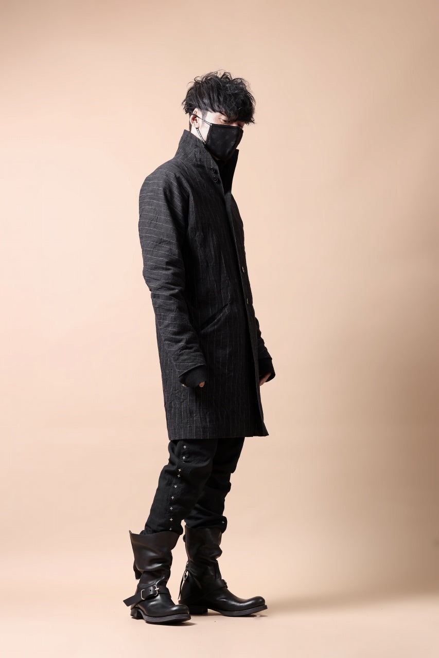 画像をギャラリービューアに読み込む, m.a+ diagonal pocket medium fit coat / C256/CWST (BLACK/WHITE)
