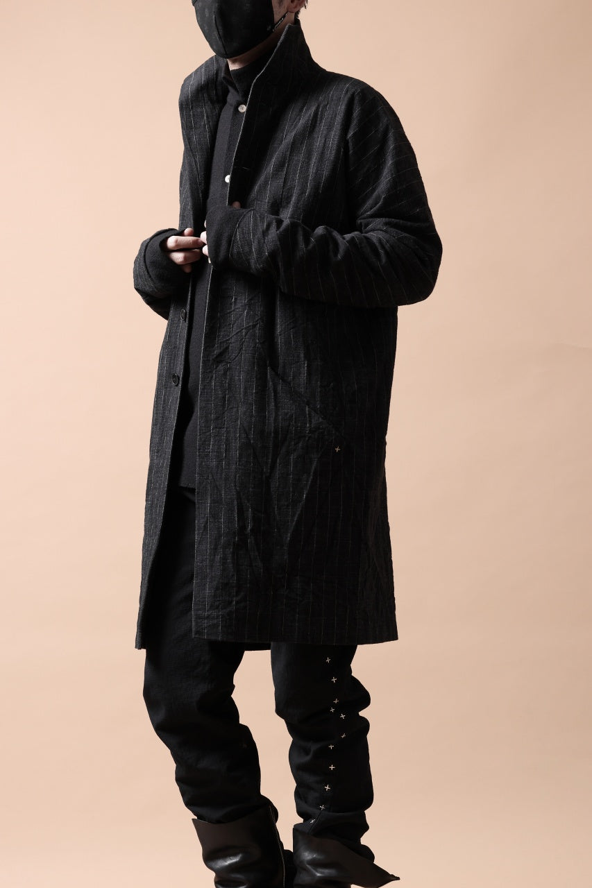 画像をギャラリービューアに読み込む, m.a+ diagonal pocket medium fit coat / C256/CWST (BLACK/WHITE)