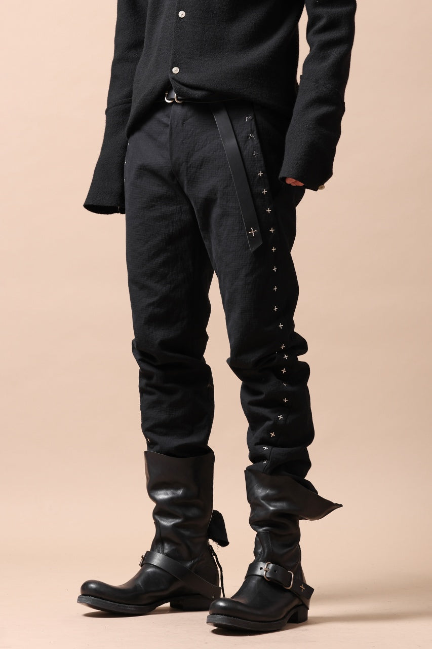 画像をギャラリービューアに読み込む, m.a+ 3 pocket silver cross studds tight pants / P1CM/S/CM4 (BLACK)