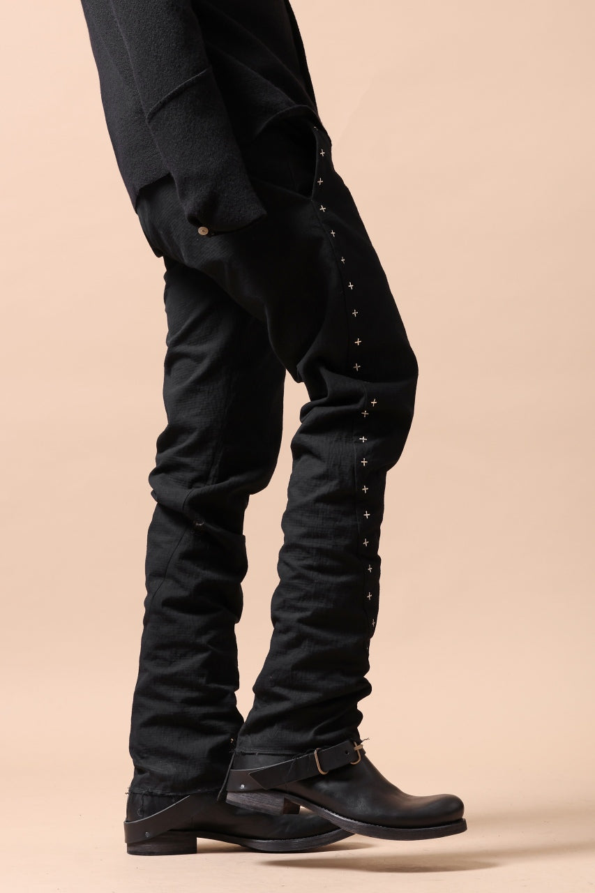 画像をギャラリービューアに読み込む, m.a+ 3 pocket silver cross studds tight pants / P1CM/S/CM4 (BLACK)