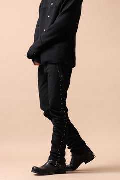 画像をギャラリービューアに読み込む, m.a+ 3 pocket silver cross studds tight pants / P1CM/S/CM4 (BLACK)