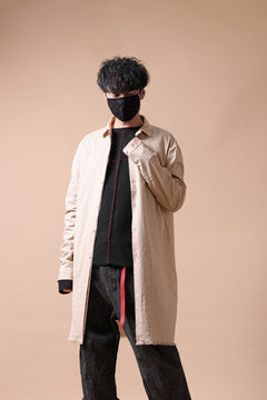 画像をギャラリービューアに読み込む, m.a+ medium fit long shirt / H222L/CSST1 (NATURAL/RED/BLACK)