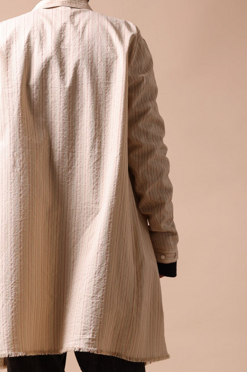 画像をギャラリービューアに読み込む, m.a+ medium fit long shirt / H222L/CSST1 (NATURAL/RED/BLACK)