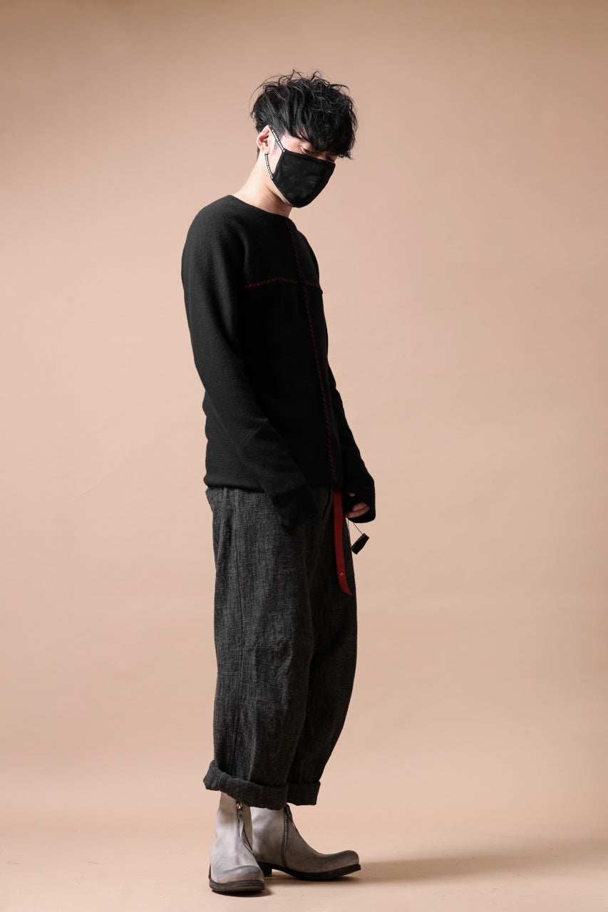 画像をギャラリービューアに読み込む, m.a+ hand stiched one piece long sleeve t-shirt / T211D-CM/JWM (BLACK)