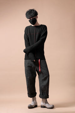 画像をギャラリービューアに読み込む, m.a+ hand stiched one piece long sleeve t-shirt / T211D-CM/JWM (BLACK)