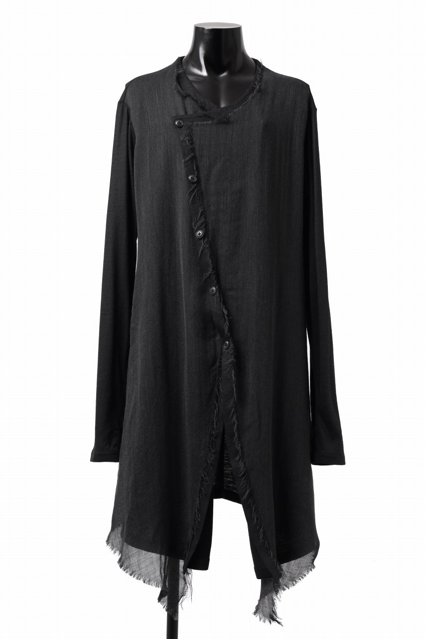 画像をギャラリービューアに読み込む, SOSNOVSKA RAW LAYERING TUNIC (BLACK)