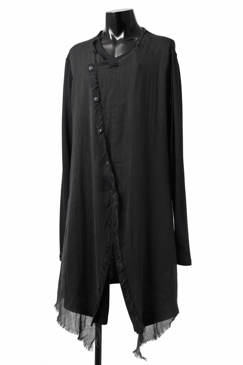 画像をギャラリービューアに読み込む, SOSNOVSKA RAW LAYERING TUNIC (BLACK)