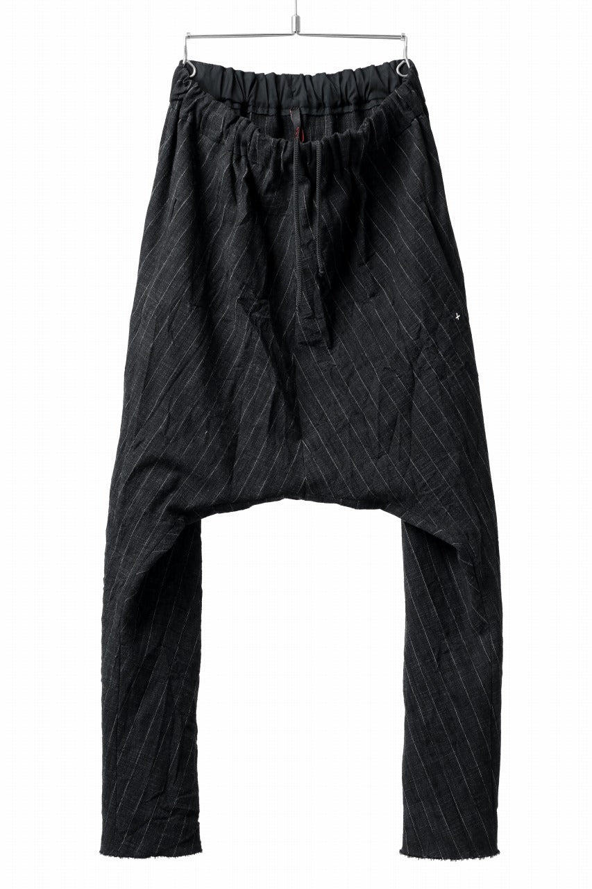 Load image into Gallery viewer, m.a+ 2 vertical pocket elastic waist sarouel / PU521/CWST (BLACK/WHITE)