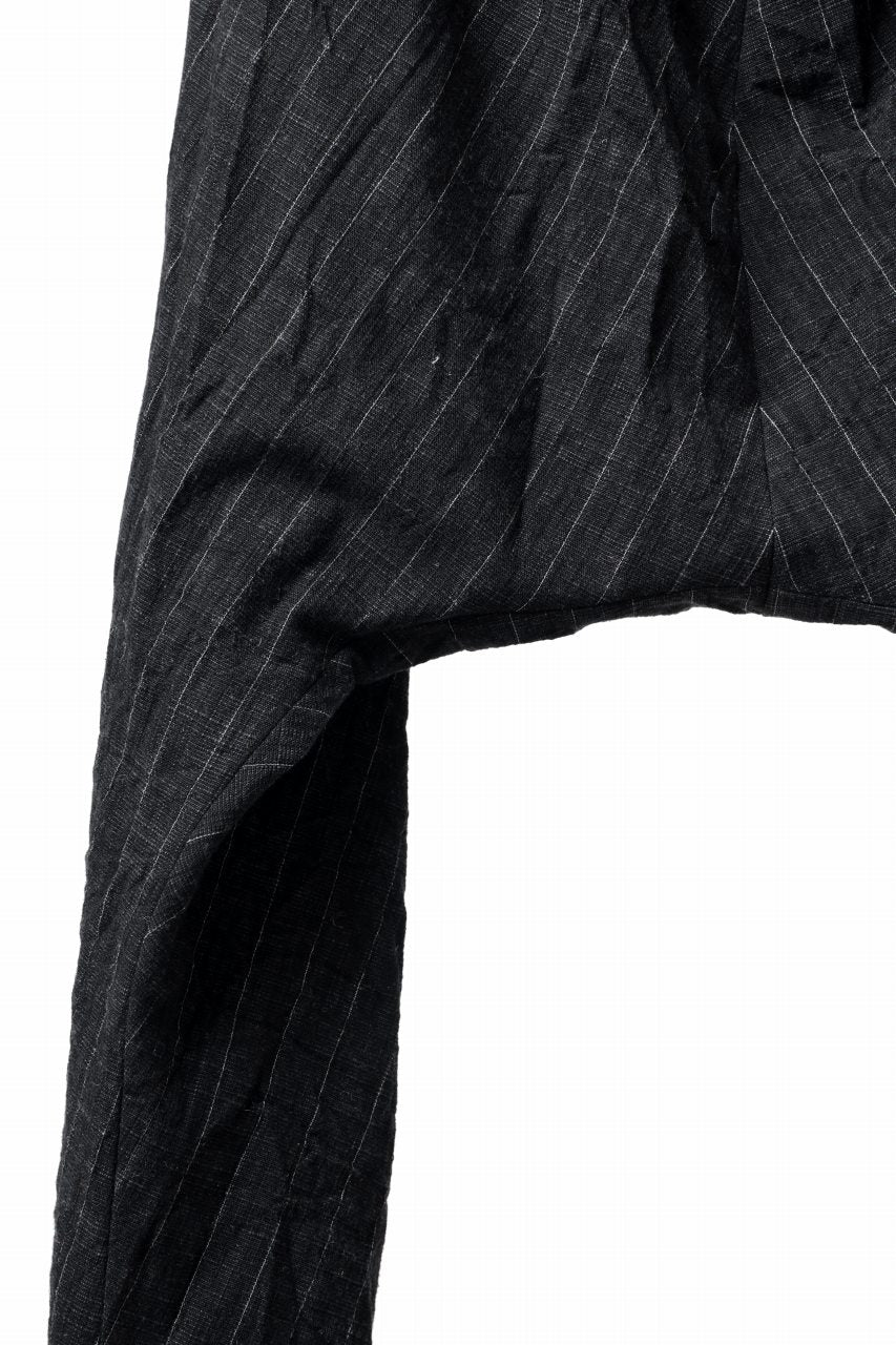 Load image into Gallery viewer, m.a+ 2 vertical pocket elastic waist sarouel / PU521/CWST (BLACK/WHITE)