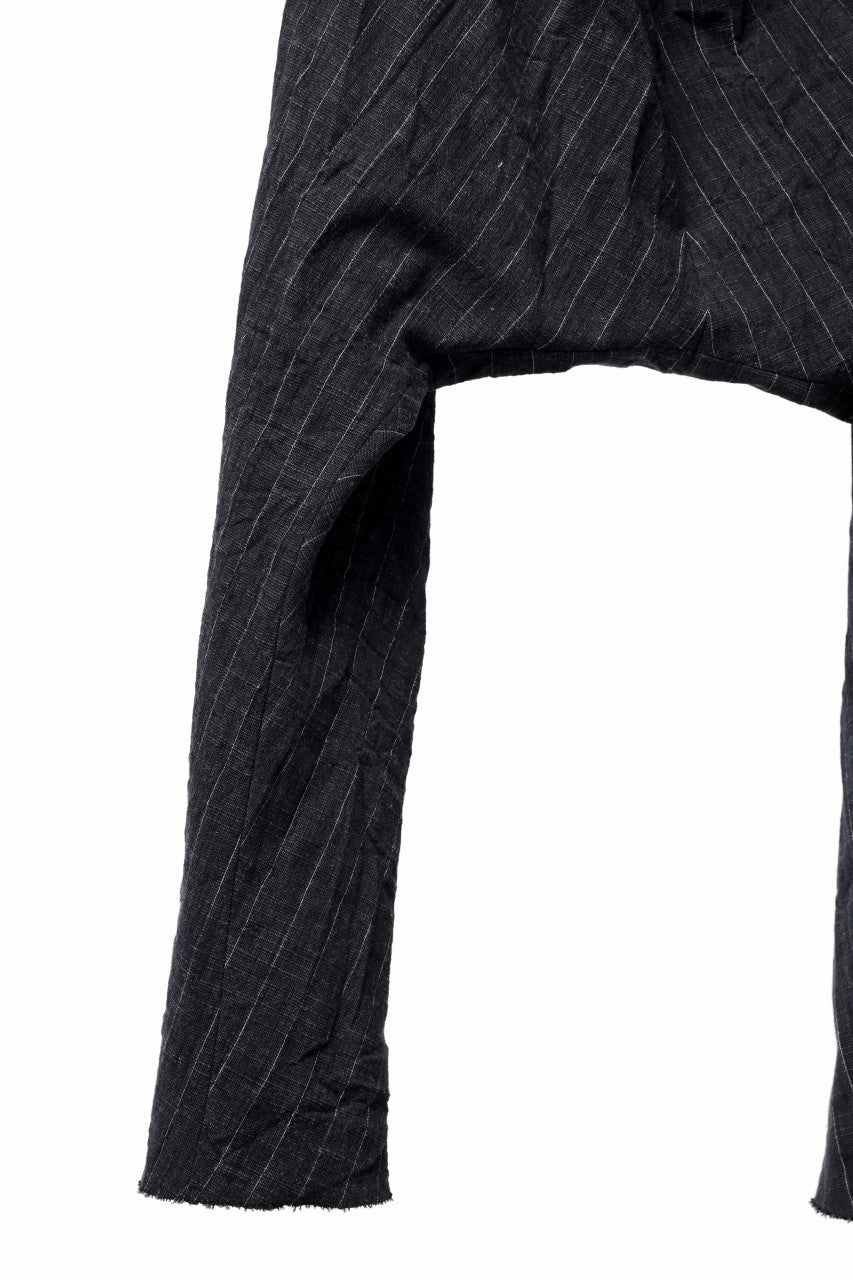 Load image into Gallery viewer, m.a+ 2 vertical pocket elastic waist sarouel / PU521/CWST (BLACK/WHITE)