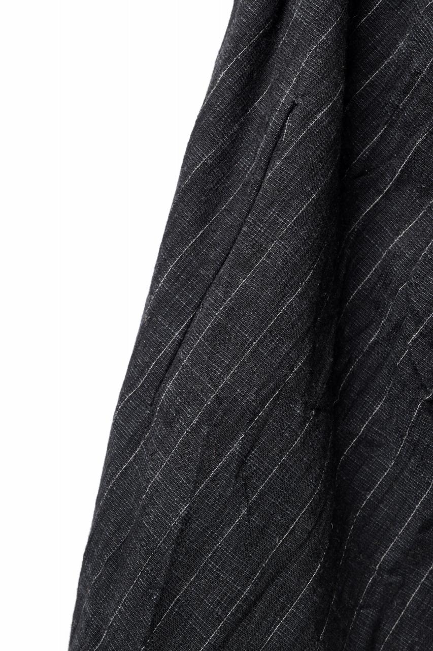 Load image into Gallery viewer, m.a+ 2 vertical pocket elastic waist sarouel / PU521/CWST (BLACK/WHITE)