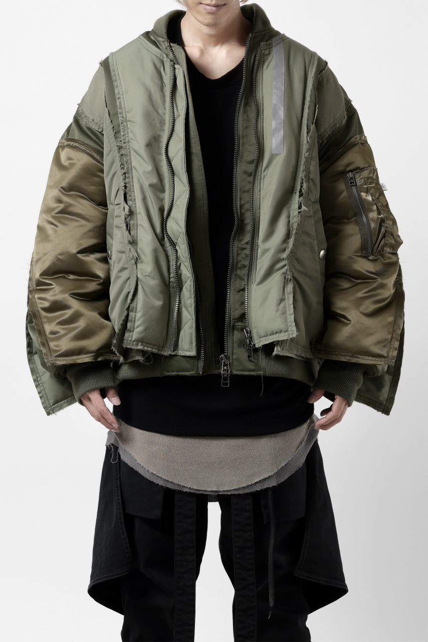 画像をギャラリービューアに読み込む, FACETASM DOCKING/LAYER FLIGHT JACKET (KHAKI)