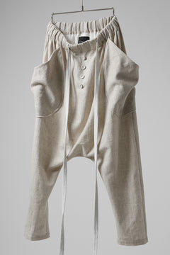 Load image into Gallery viewer, SOSNOVSKA ASCETIC DOUBLEFACE PANTS (BEIGE x WHITE)