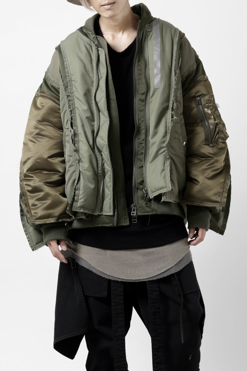 画像をギャラリービューアに読み込む, FACETASM DOCKING/LAYER FLIGHT JACKET (KHAKI)