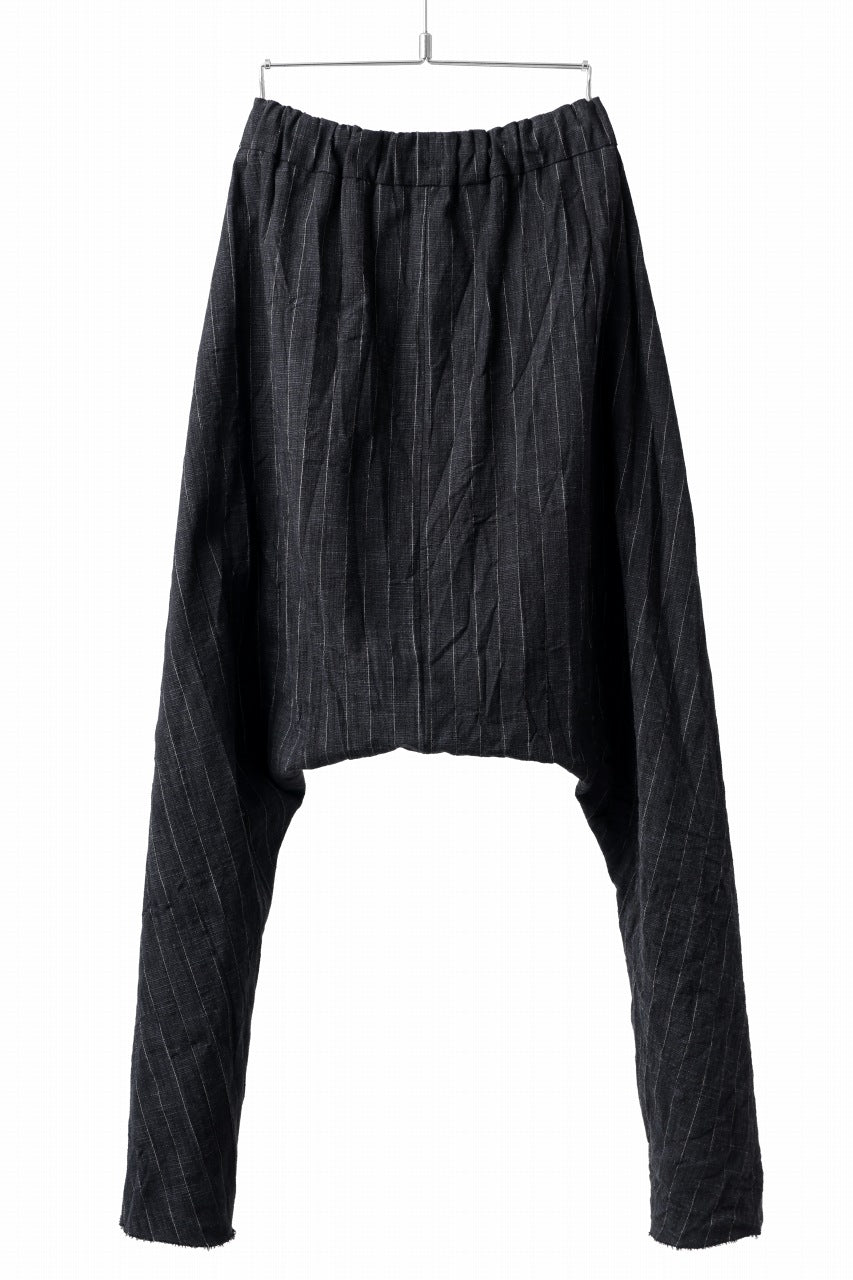 Load image into Gallery viewer, m.a+ 2 vertical pocket elastic waist sarouel / PU521/CWST (BLACK/WHITE)
