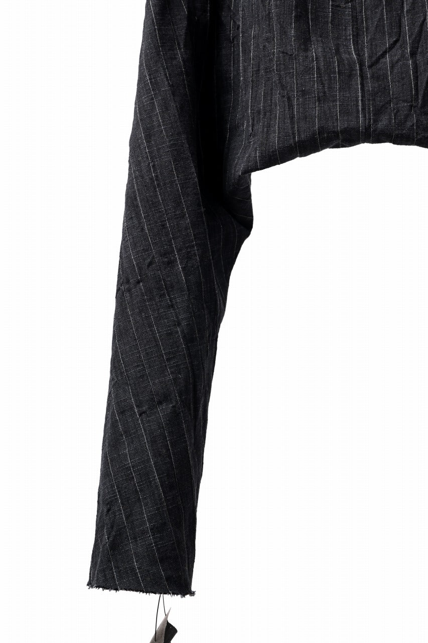 Load image into Gallery viewer, m.a+ 2 vertical pocket elastic waist sarouel / PU521/CWST (BLACK/WHITE)