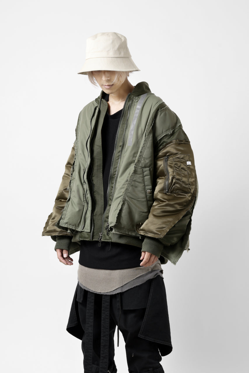 画像をギャラリービューアに読み込む, FACETASM DOCKING/LAYER FLIGHT JACKET (KHAKI)