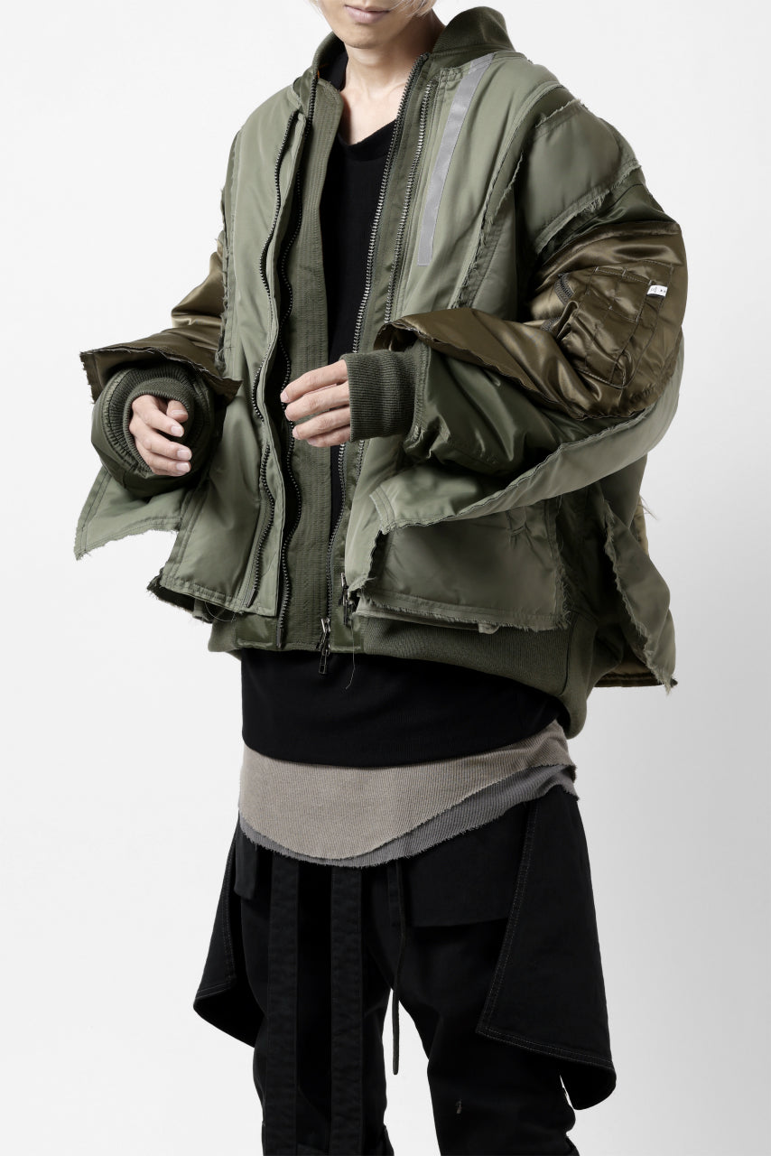 画像をギャラリービューアに読み込む, FACETASM DOCKING/LAYER FLIGHT JACKET (KHAKI)