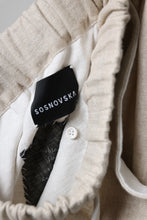 Load image into Gallery viewer, SOSNOVSKA ASCETIC DOUBLEFACE PANTS (BEIGE x WHITE)