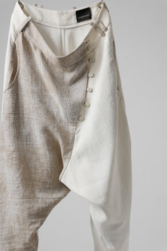 Load image into Gallery viewer, SOSNOVSKA ASYMMETRIC OVERWIDE PANTS (IVORY x BEIGE)