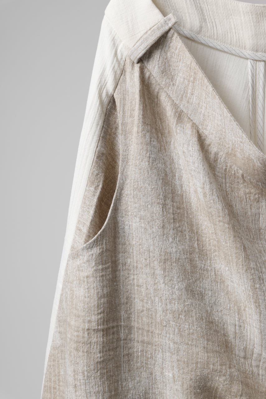 Load image into Gallery viewer, SOSNOVSKA ASYMMETRIC OVERWIDE PANTS (IVORY x BEIGE)