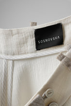 Load image into Gallery viewer, SOSNOVSKA ASYMMETRIC OVERWIDE PANTS (IVORY x BEIGE)