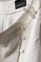 Load image into Gallery viewer, SOSNOVSKA ASYMMETRIC OVERWIDE PANTS (IVORY x BEIGE)
