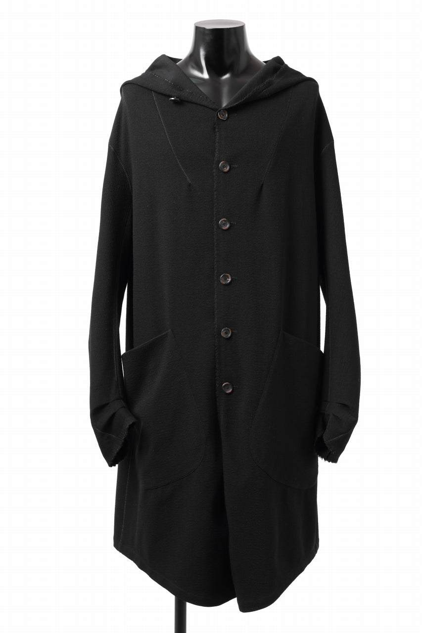 画像をギャラリービューアに読み込む, SOSNOVSKA STITCHED HOODY COAT (BLACK)