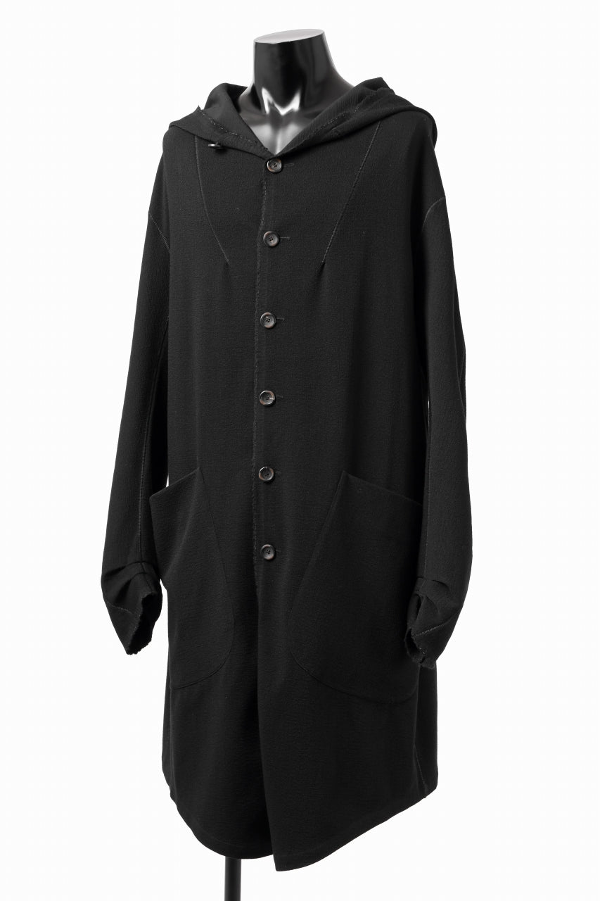 画像をギャラリービューアに読み込む, SOSNOVSKA STITCHED HOODY COAT (BLACK)