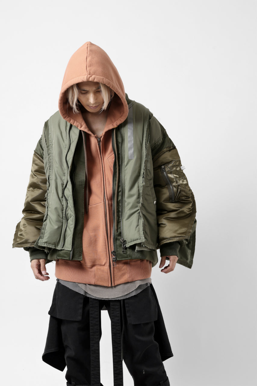 画像をギャラリービューアに読み込む, FACETASM DOCKING/LAYER FLIGHT JACKET (KHAKI)