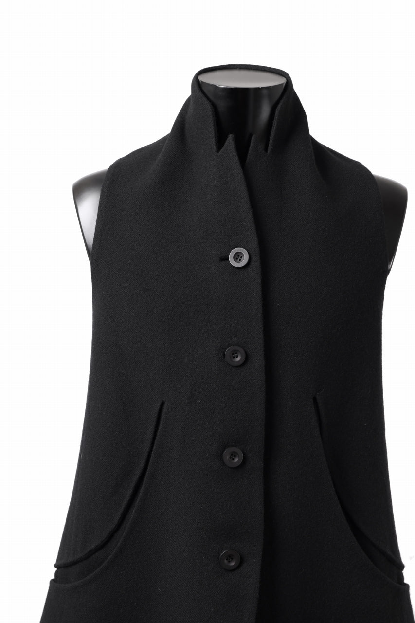 画像をギャラリービューアに読み込む, SOSNOVSKA CLOSED WOOLED VEST (BLACK)